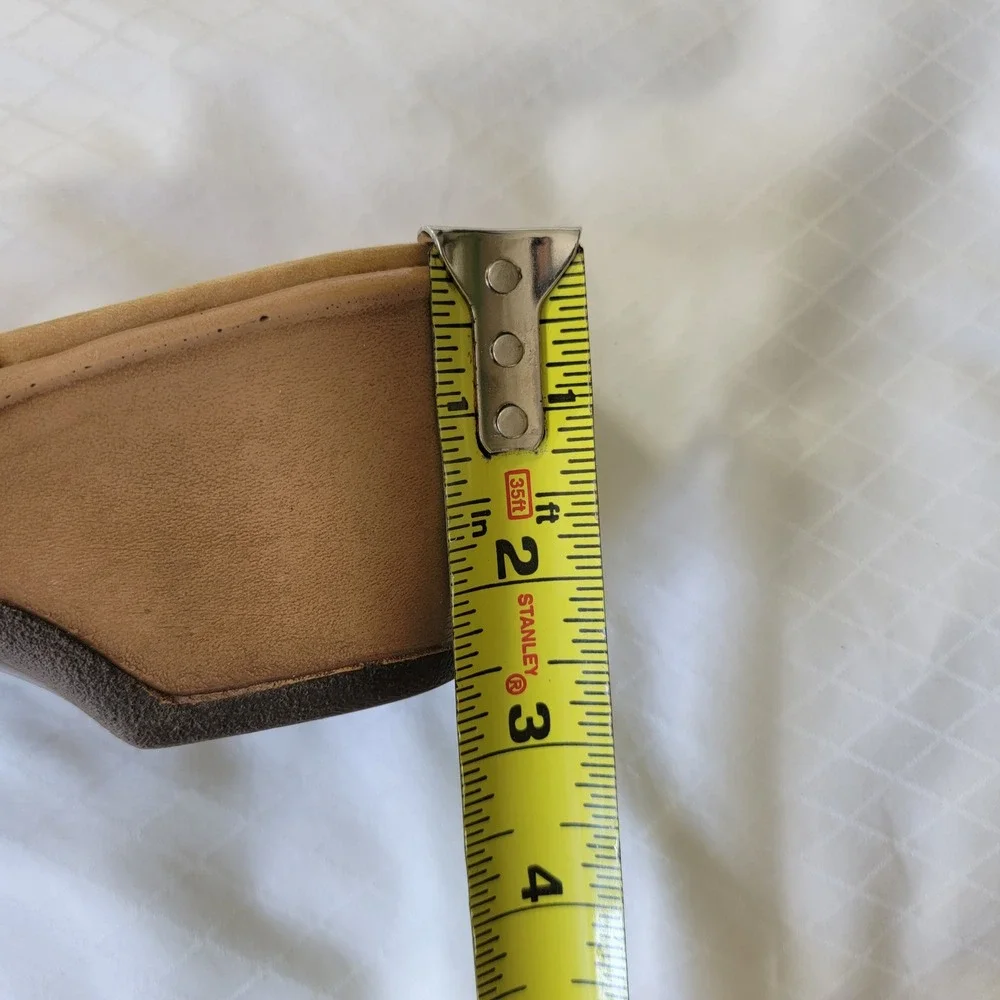 Dansko Womens Tan Leather Strappy Wedge Slide Sandals EU 39 US 8.5-9 Portugal